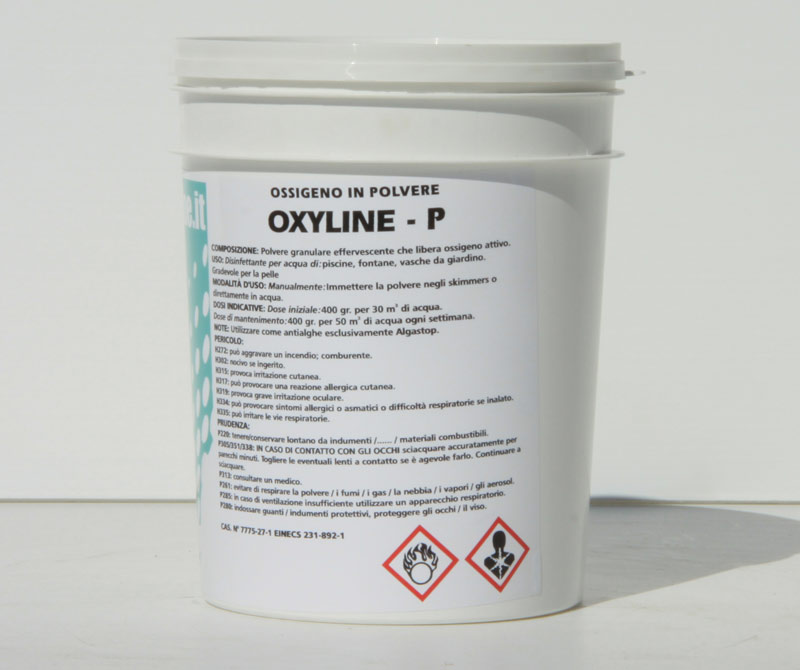 Oxyline P ossigeno in polvere Piscine.it